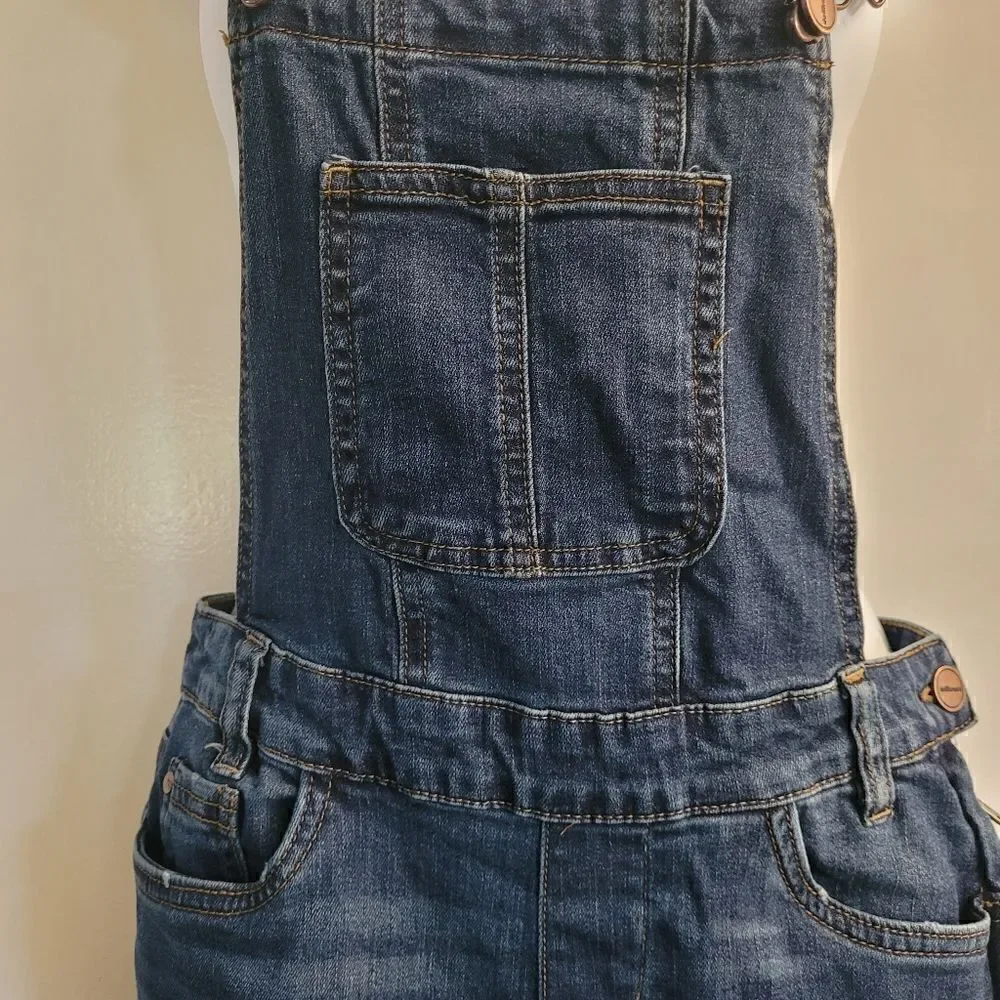 NWOT Dollhouse Juniors Womens denim jeans Overalls Size 1 - Picture 5 of 9
